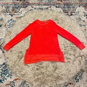 Soft surroundings orange chenille ￼blouse XS